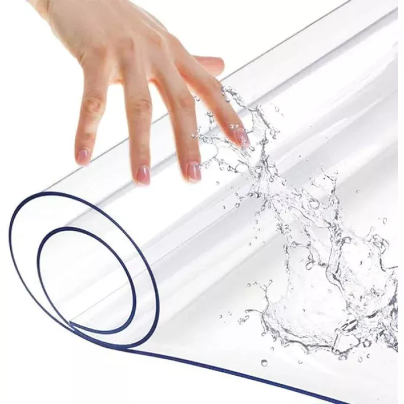 1.5mm Thick Clear Round Dining Room Table Protector – Circle Pad Mat for Wooden Furniture, Coffee, Dinner, Garden – Heavy Duty Waterproof Vinyl PVC Plastic Tablecloth 34 Inches Dia