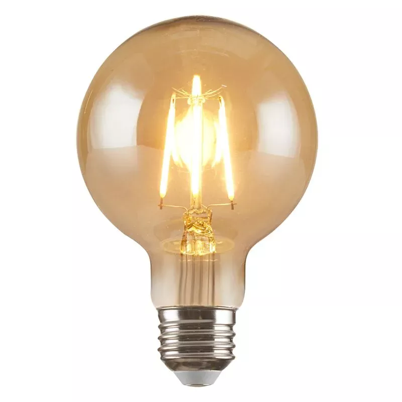 1-Pack Smoke Edison Round Bulb
