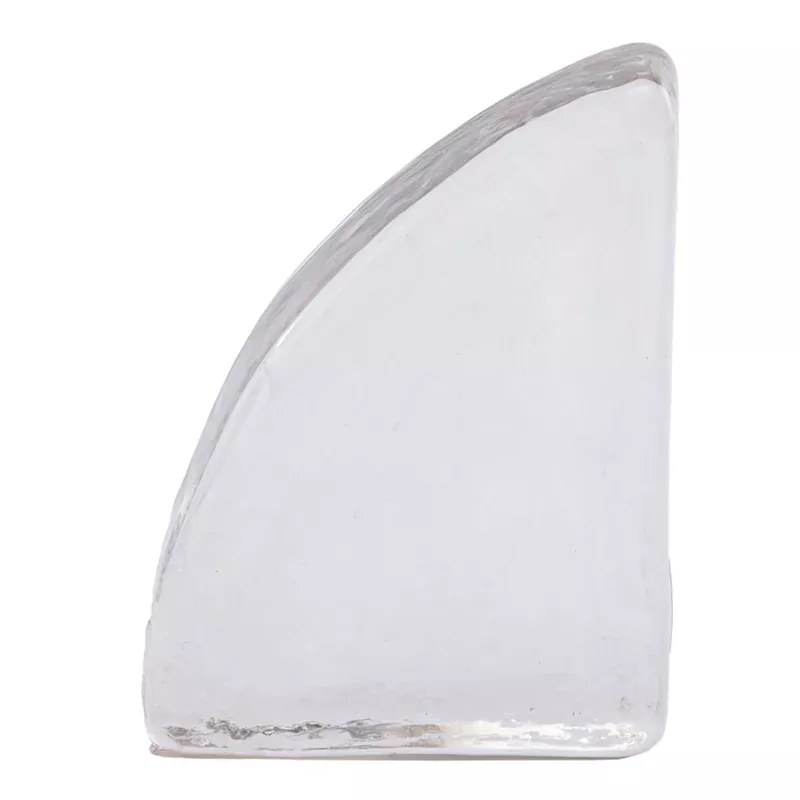 1-Piece Clear Glass Bookend, 6"