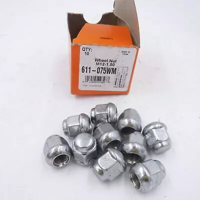 10 Pack Dorman Lug Nuts Silver Chrome M12-1.50, 611-075WM