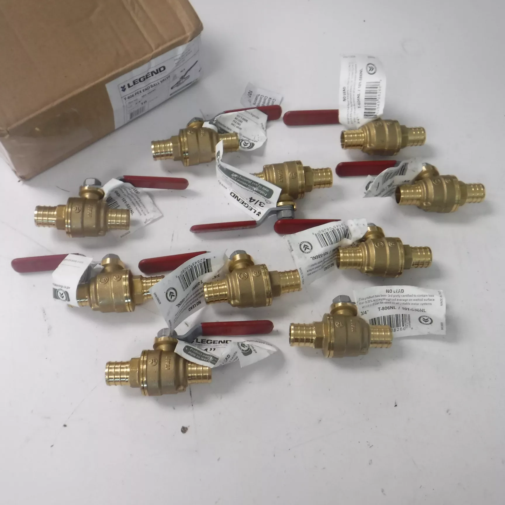 10 Pack Legend 3/4″ T-806 No Lead Pex Ends