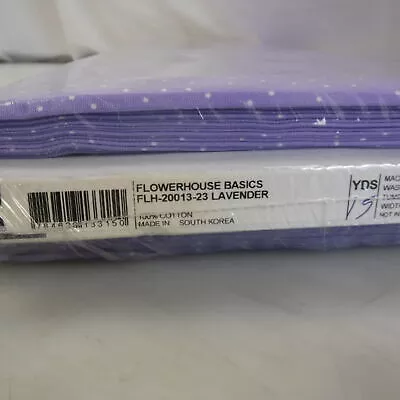 15 YDS Flowerhouse Basics Lavender by Robert Kaufman Cotton Fabric