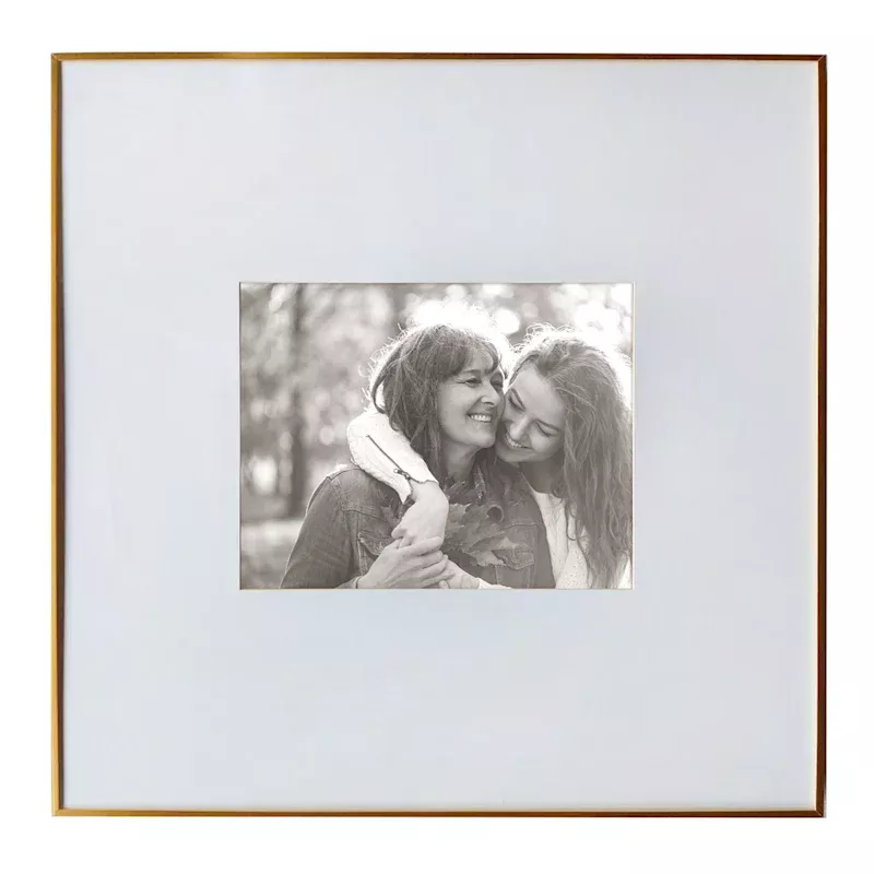 18x18 Matted to 8x10 Frame, Gold