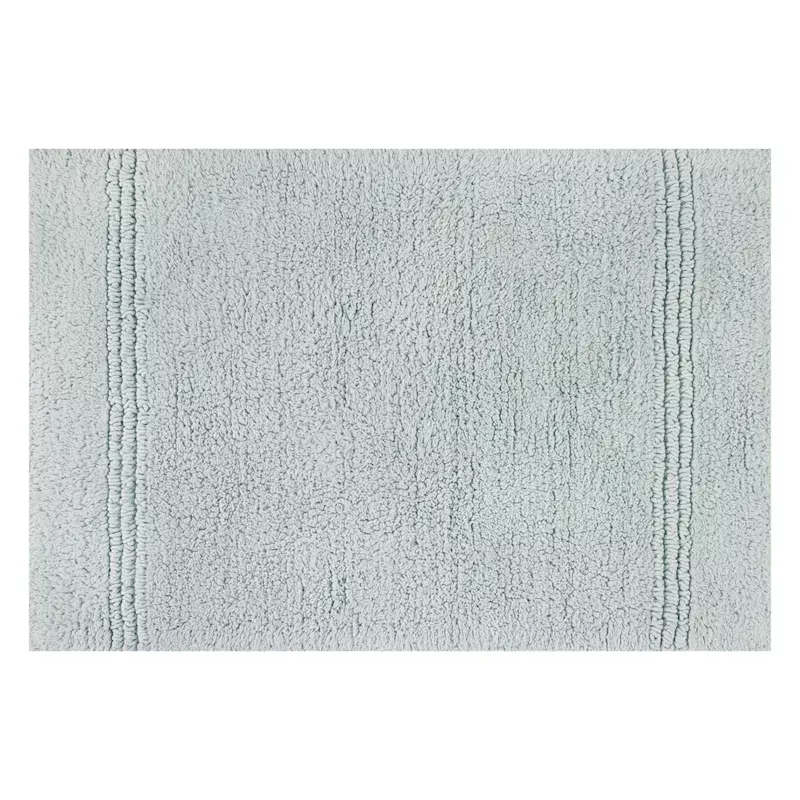 2-Pack Blue Simple Stripe Bath Rug Set, 17x24 & 20x32