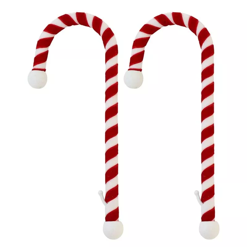 2-Pack Candy Cane Velvet Stocking Holders