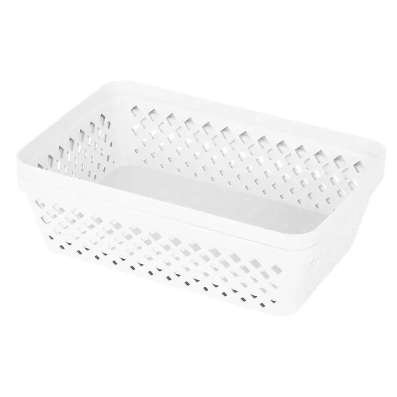 2-Pack White Brickor Storage Trays, Large
