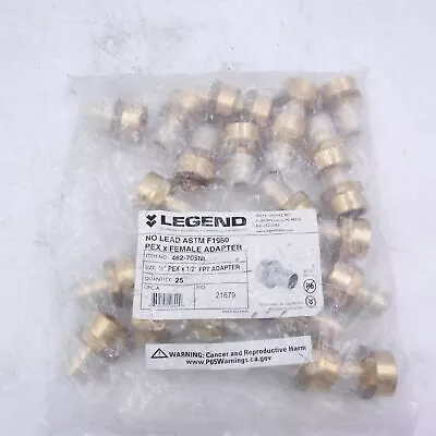 (25 Pcs) LEGEND 462-705NL Brass NL No Lead 1/2″ Pex X Female Adapter FPT FNPT