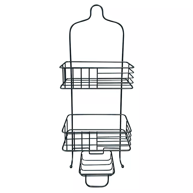 3-Tier Iron Matte Black Shower Caddy