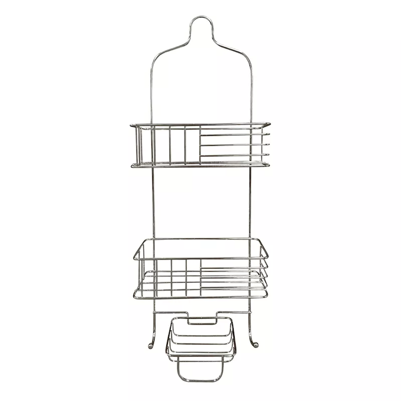 3-Tier Iron Satin Nickel Shower Caddy