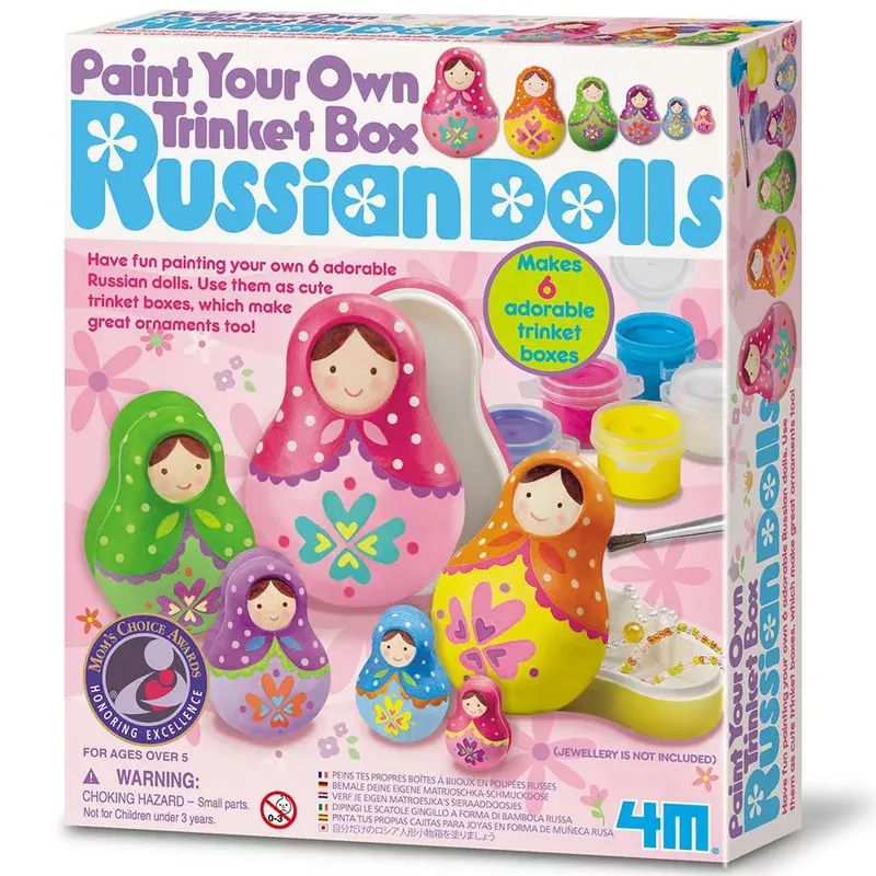 4M Paint Your Own Trinket Box – Russian Dolls