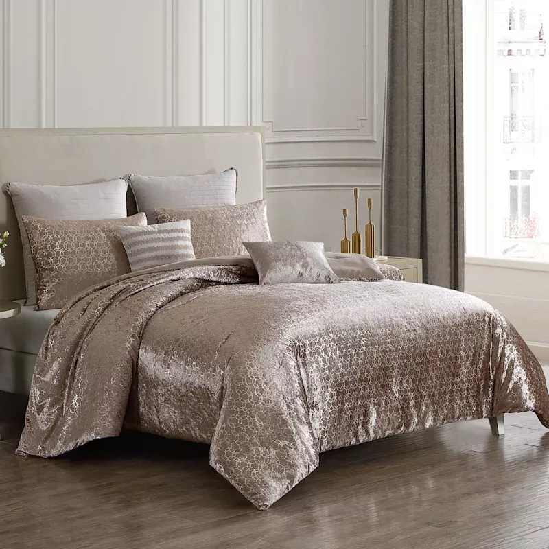 7-Piece Hina Neutral Comforter Set, Full/Queen
