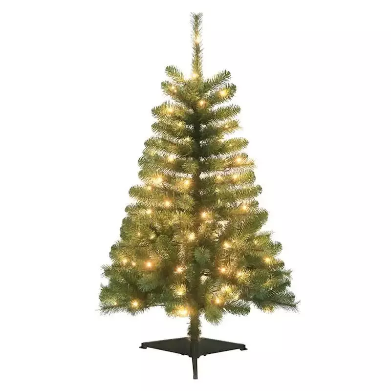(A12) Pre-Lit Riverside Pine Tree, 4'