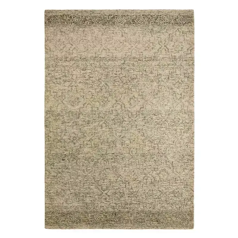 (A512) Esmond Silver & Grey Floral Design Area Rug, 5x7