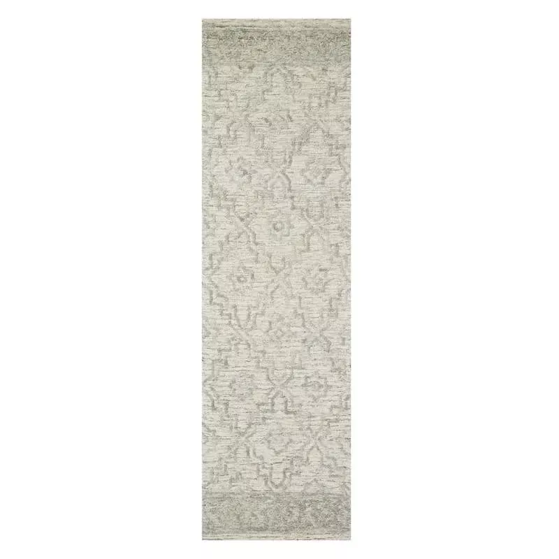 (A512) Esmond Silver & Grey Floral Design Runner, 2x7