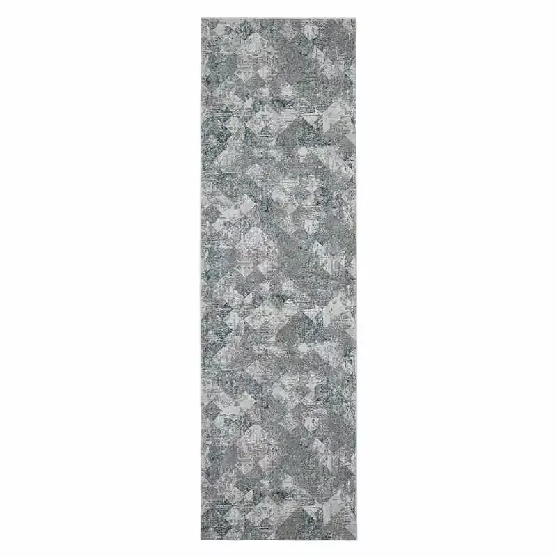 (A524) Sofia Green & Silver Runner, 3x8