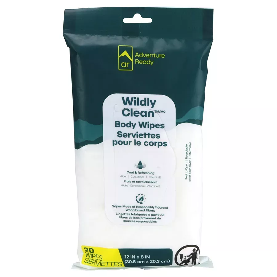 Adventure Ready Wildly Clean Body Wipes - 20 ct