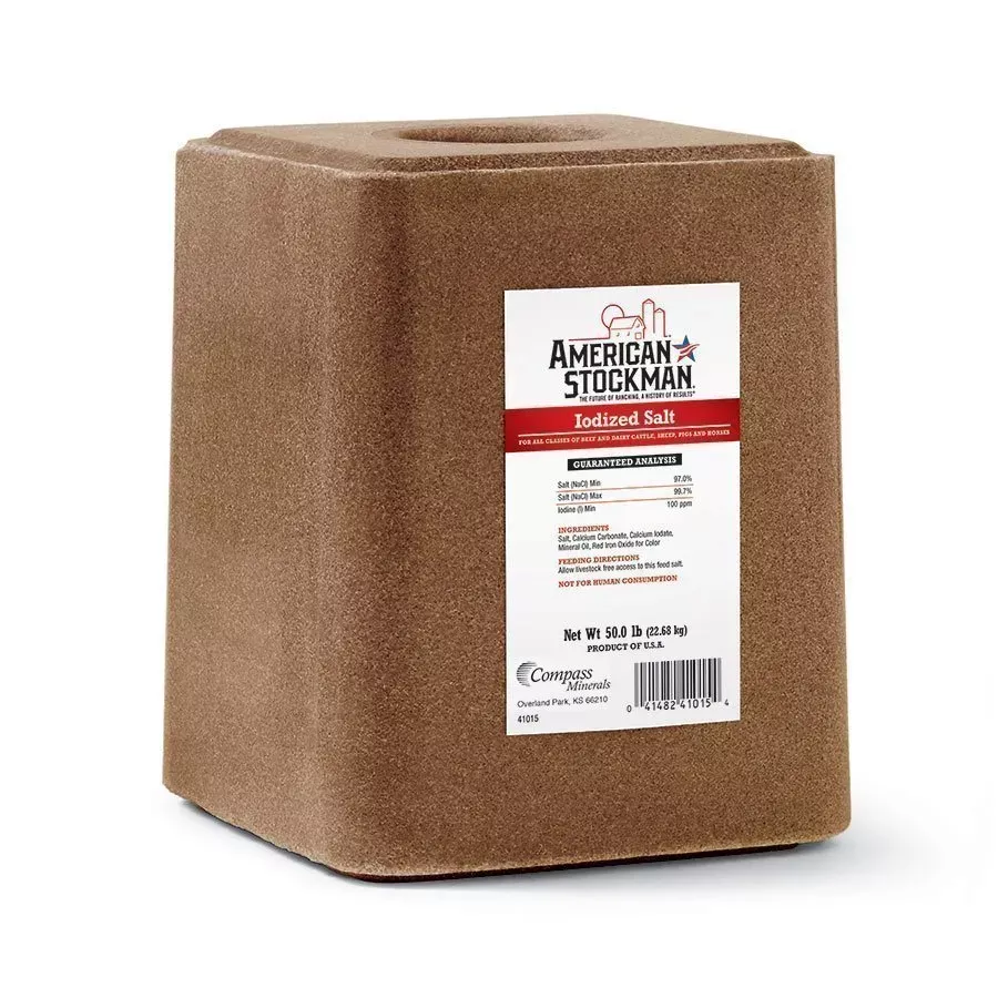 American Stockman Iodized Salt Block - 50 lb