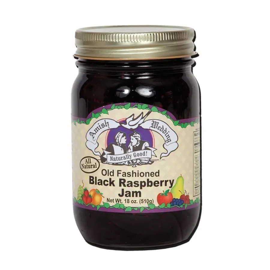 Amish Wedding Black Raspberry Jam - 16 oz