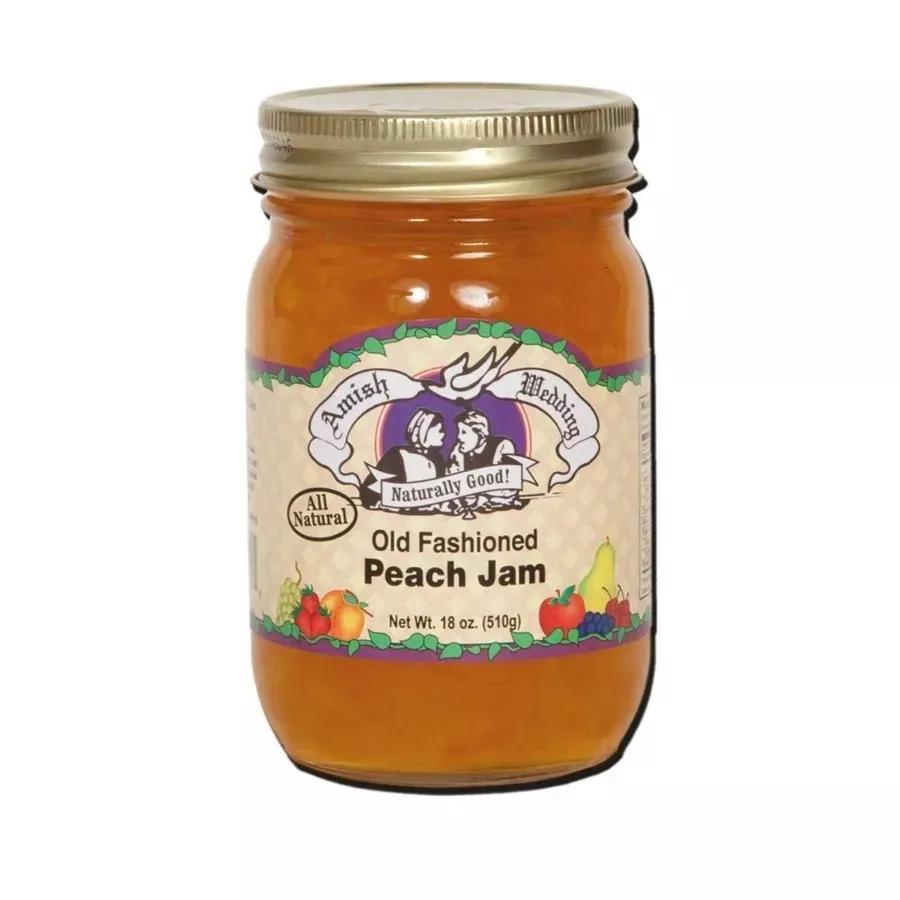 Amish Wedding Peach Jam - 18 oz