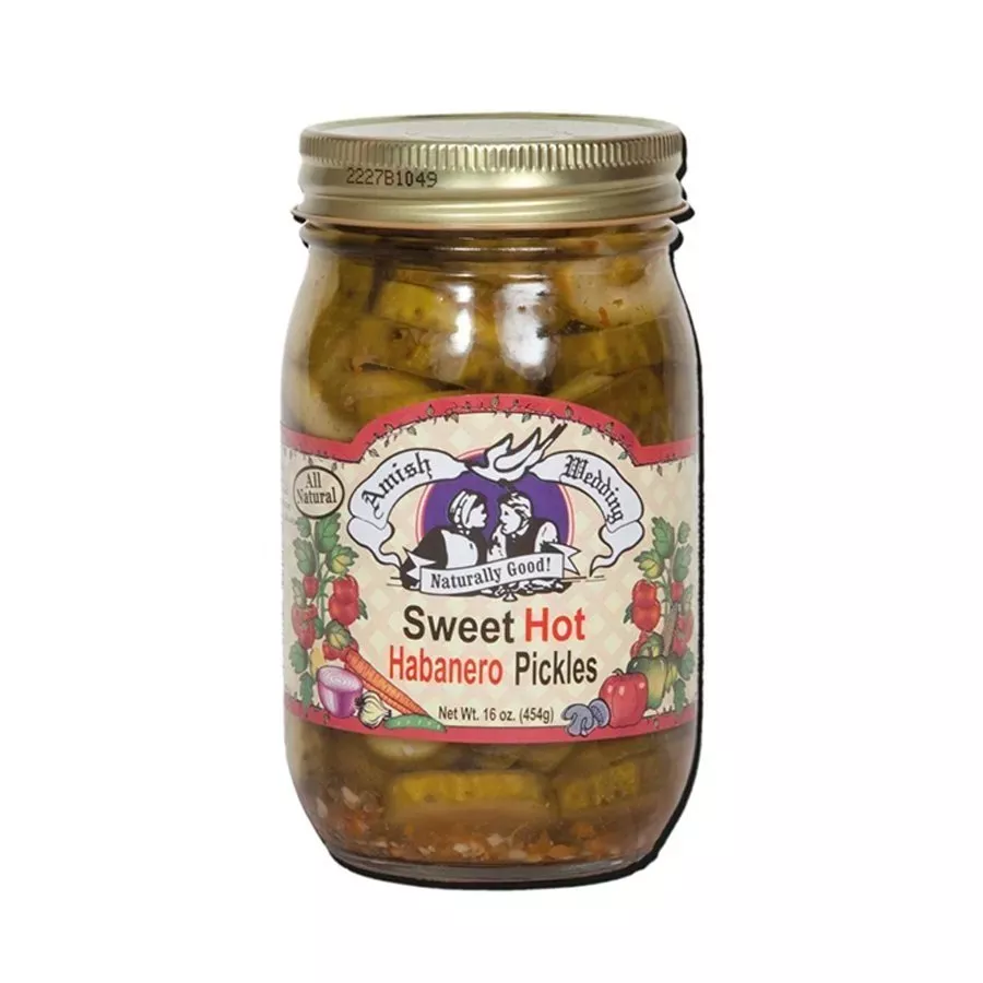 Amish Wedding Sweet Hot Habanero Pickles - 16 oz
