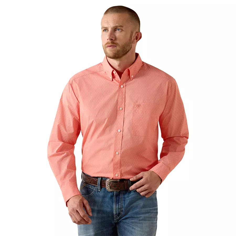 Ariat Men's Classic Long Sleeve Casual Series Jerry Shirt - Emberglow Speckled Print