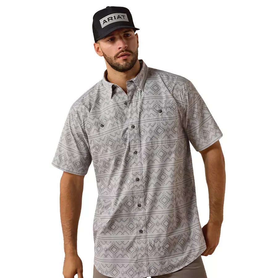 Ariat Men's Printed 360 Airflow Classic Fit Shirt - Sleet