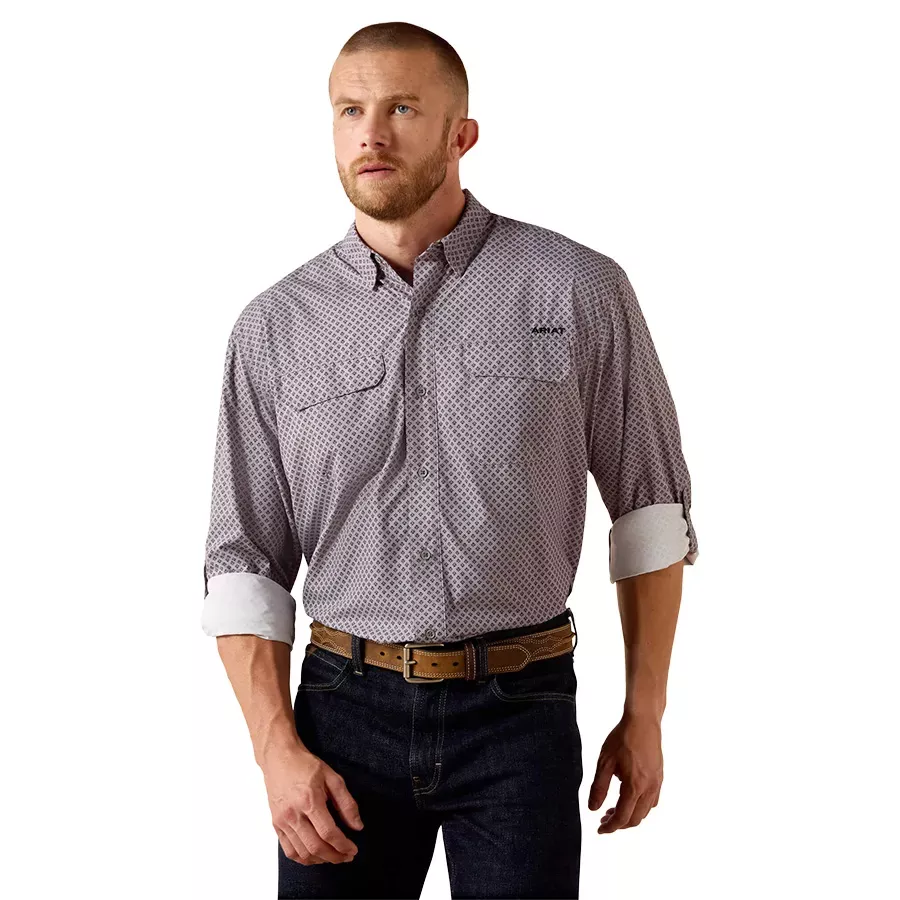 Ariat Men's VentTEK Outbound Long Sleeve Shirt - Grey
