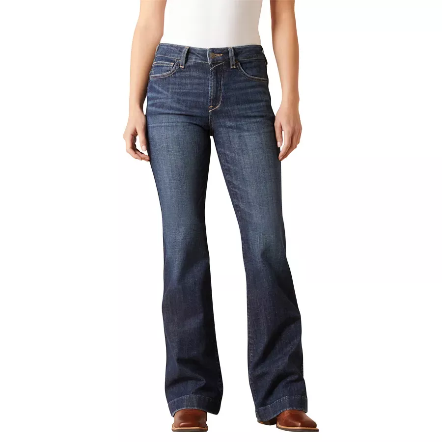 Ariat Women's High Rise Slim Fit Vivienne Trouser Jeans - Plumas