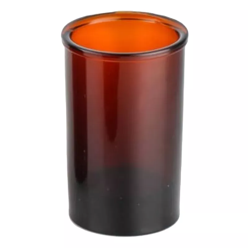 Asher Glass Amber Tumbler, 4.2"