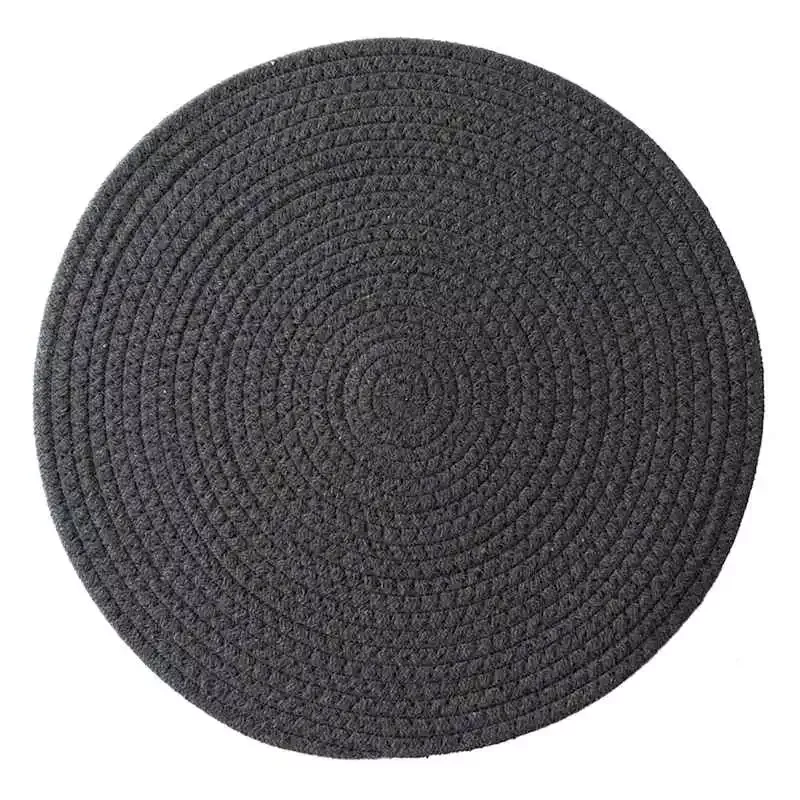 Avilla Charcoal Round Placemat, 15"