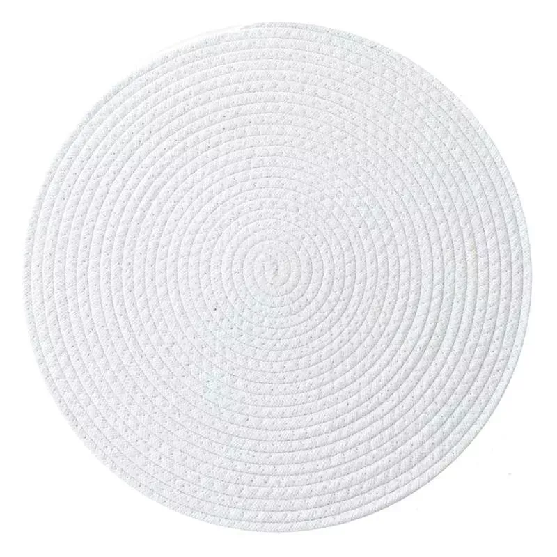 Avilla White Round Placemat, 15"
