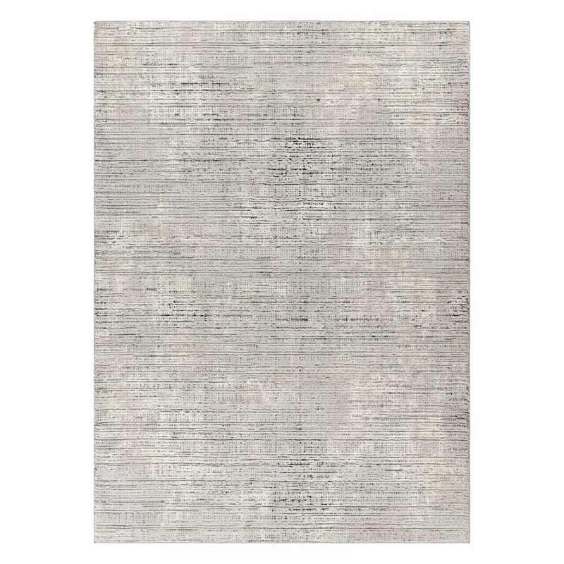 (B879) Alder Taupe High-Low Washable Area Rug, 8x10