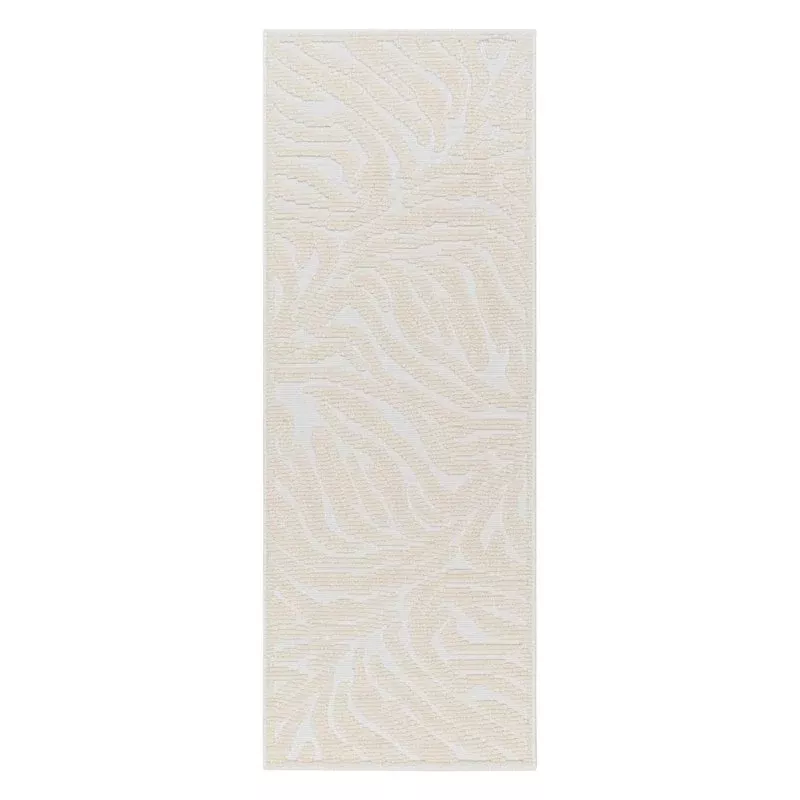 (B879) Alder Taupe High-Low Washable Runner, 2x7