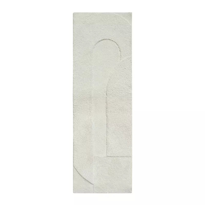 (B884) Ivory High-Low Runner, 2x6