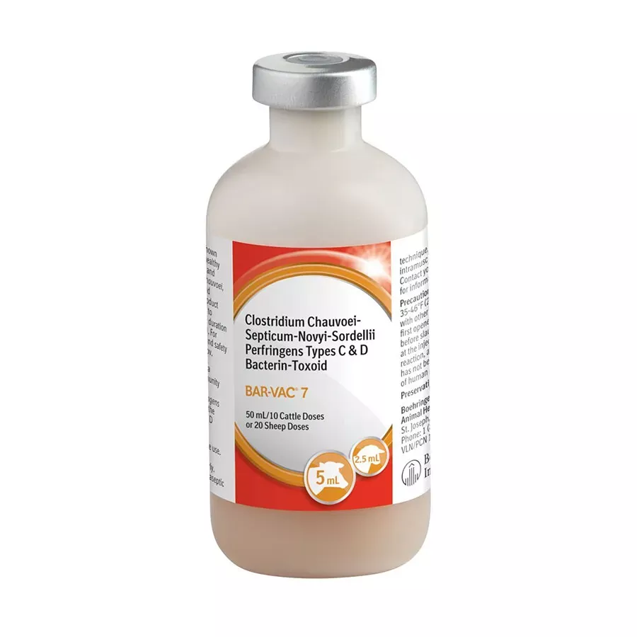 BAR-VAC Clostridial Disease 7 Vaccination For Cattle - 10 Dose