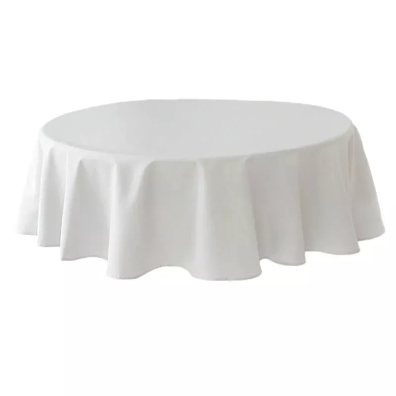 Basics Solid Fog Round Tablecloth, 70"
