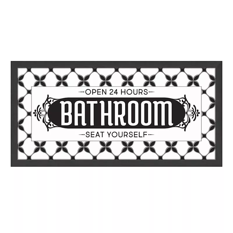 Bathroom Faux Tile Wall Decor, 24x12
