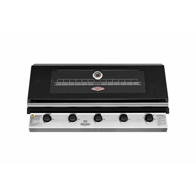 Beefeater 1200 Series Black 5 Burner Built-in BBQ