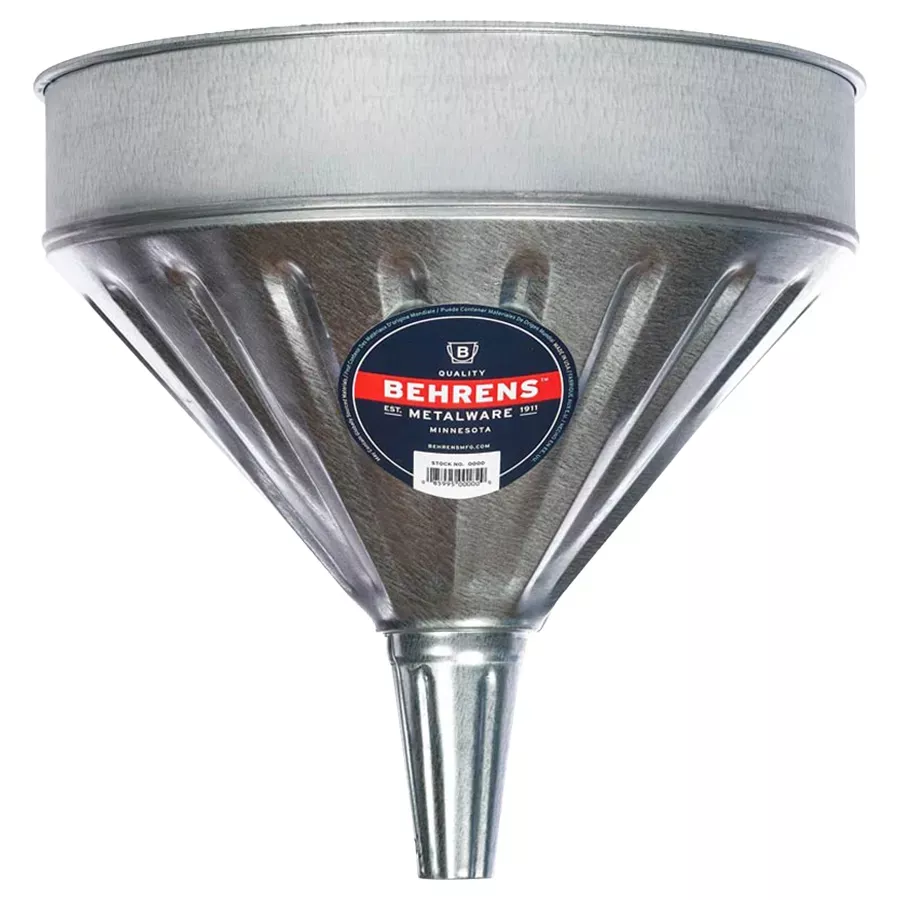 Behrens Galvanized Steel Funnel w/ Screen - 9 qt