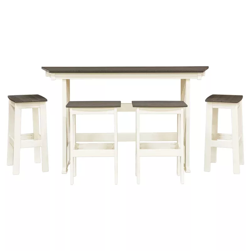 Belmar Balcony Table Counter w/ Extended Angle Top Black