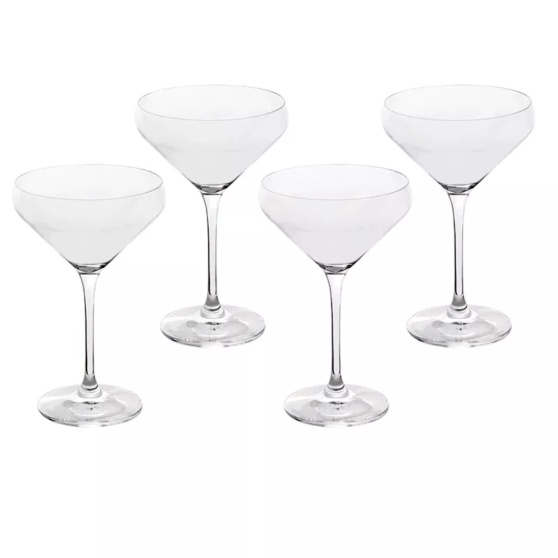 Bistro Set of 4 Martini Glasses, 10.5oz