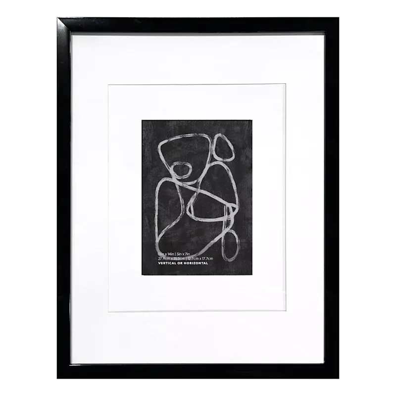 Black Double Mat Wall Frame, 11x14