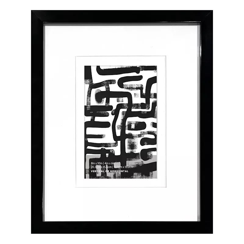 Black Double Matted Wall Frame, 8x10