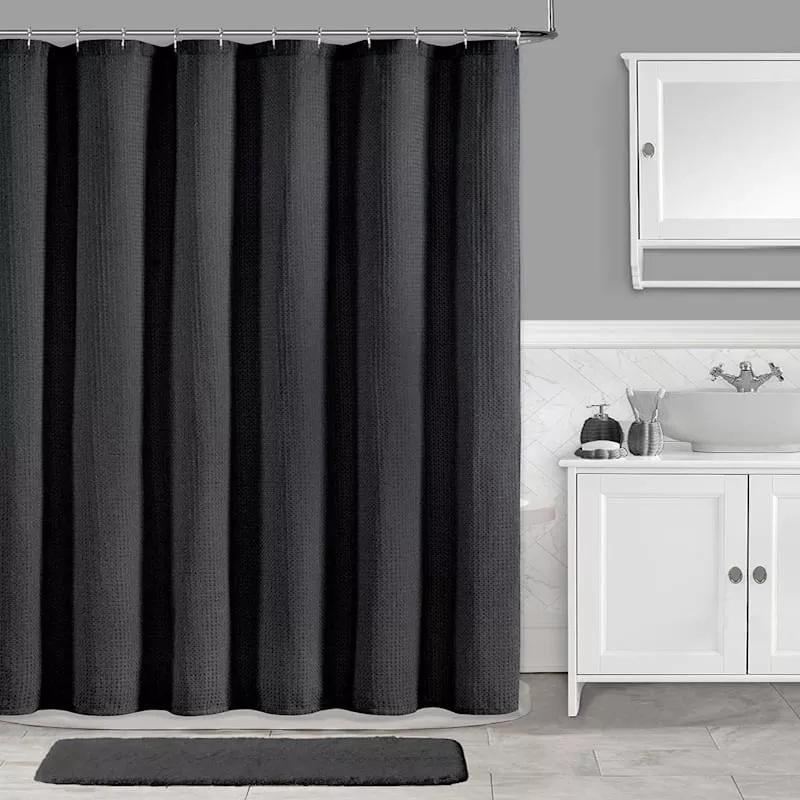 Black Sussex Shower Curtain, 72"