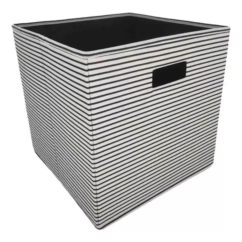 Black & White Fabric Modular Storage Cube, 13"