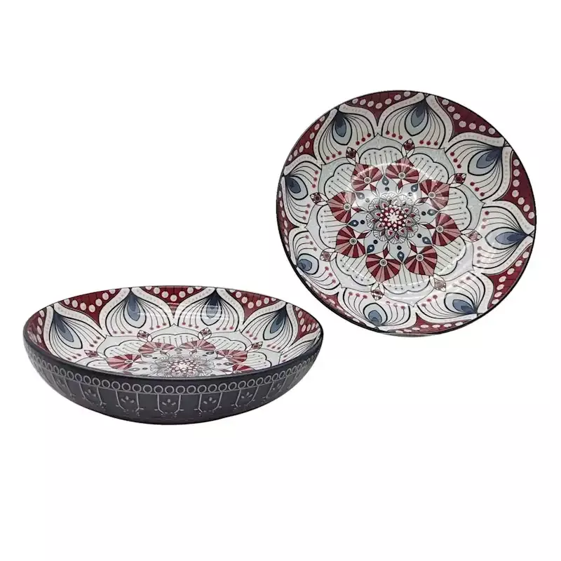 Blue Kaleidoscope Dinner Bowl, 8.2"