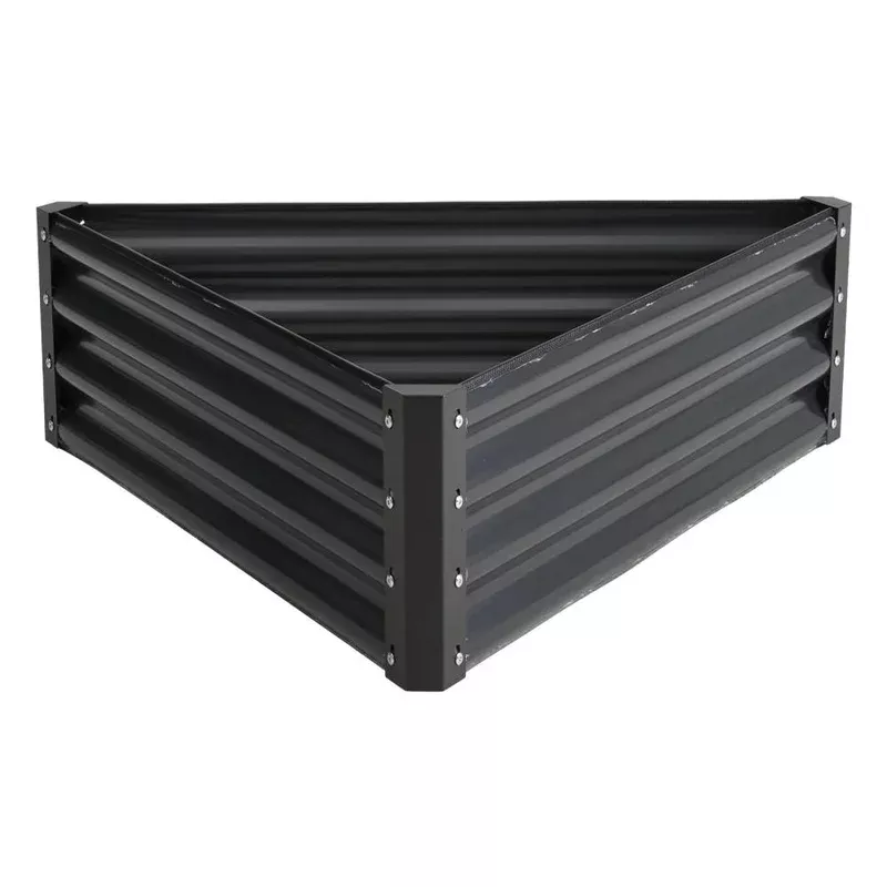 Breeins Triangular Galvanized Steel Raised Garden Bed Planter for Vegetables & Flowers