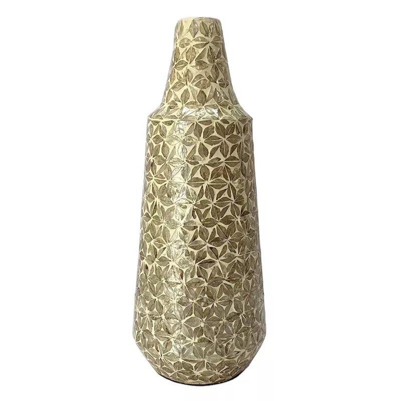 Brown Star Capiz Vase, 22"