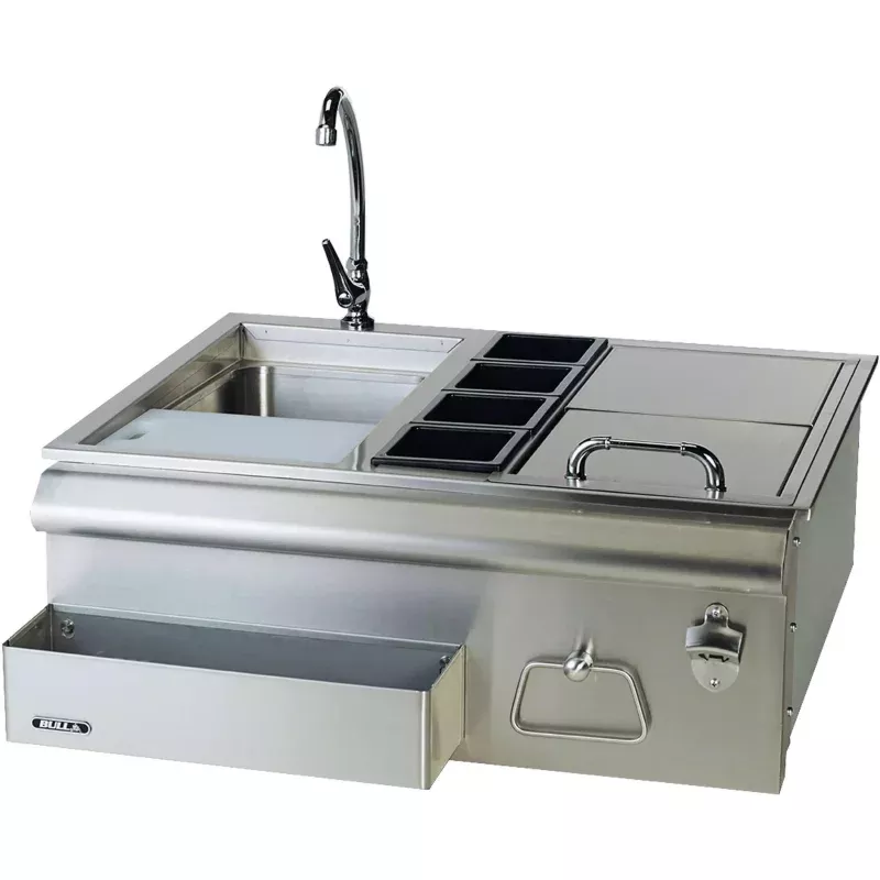 Bull Grills: Stainless Steel 30 Bar Center w/sink