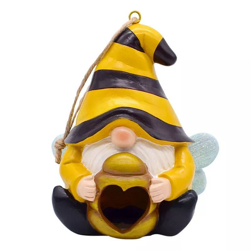 Bumblebee Gnome Birdhouse, 7"